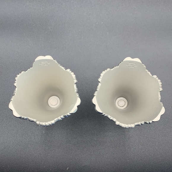 Pair of Vintage Royal Selangor Pewter Silver Shell Rose Embossed Candle Holders - Picture 6 of 9